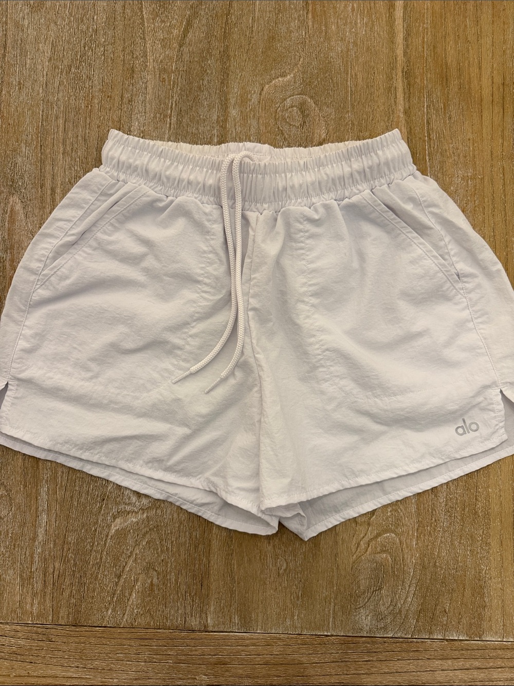 Alo Women's White Athletic Drawstring Shorts